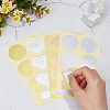 Gorgecraft 12 Sheets 4 Styles Paper Adhesive Embossed Imitation Wax Seal Stickers AJEW-GF0006-65-3