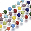 Handmade Faceted Glass Beaded Chains CHS-T003-06G-4