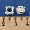 Rack Plating Brass Micro Pave Clear Cubic Zirconia European Beads KK-L215-024S-2