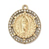 304 Stainless Steel & Rhinestone Pendants STAS-G371-09F-01G-1