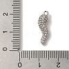 Rack Plating Brass Micro Pave Cubic Zirconia Pendant KK-A229-03B-P-3