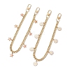 2Pcs 2 Styles Alloy Enamel Star Flower Charm 304 Stainless Steel Bag Decorative Chains FIND-JF00173-2