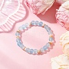 Bohemia Style Glass & Natural Freshwater Shell Beads Stretch Bracelets for Women BJEW-JB11865-01-1