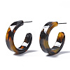 Cellulose Acetate(Resin) C Shape Stud Earrings KY-S163-373-1