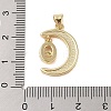 Brass Micro Pave Clear Cubic Zirconia Pendant KK-I712-49G-03-3