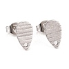 Non-Tarnish 304 Stainless Steel Stud Earring Findings STAS-O119-27P-1