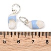 Alloy with Light Sky Blue Enamel Charms AL-CBA415D-29S-3