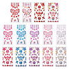 14Sheets 14 Colors Plastic Sticker FIND-TA0005-03-1