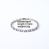 Brass Micro Pave Cubic Zirconia Slider Bracelets for Woman AW4162-5-1