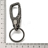 Tibetan Style 316 Surgical Stainless Steel Fittings with 304 Stainless Steel Key Ring FIND-Q101-06AS-01-3