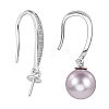 1 Pair 925 Sterling Silver Ear Hooks STER-BC0003-59P-1