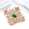 Baroque Style Rhombus Zinc Alloy Rhinestone Brooches PW-WGB385F-01-3