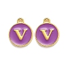 Golden Plated Alloy Enamel Charms ENAM-Q437-12V-1