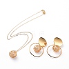 Dangle Earrings & Pendant Necklaces Jewelry Sets SJEW-JS01050-1