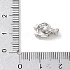 925 Sterling Silver Micro Pave Clear Cubic Zirconia Fold Over Clasps SE-CBAF1B0-07P-2