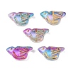 Electroplate and Golden Metal Enlaced Glass Beads EGLA-T029-03A-1