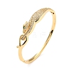 Green Cubic Zirconia Leopard Bangle BJEW-I298-21G-3