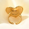 304 Stainless Steel Open Cuff Rings for Women STAS-Z108-05G-04-2