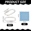 2Pcs 925 Sterling Silver Locking Carabiner Clasps STER-ME0001-36-2