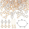 120Pcs 2 Colors Brass Micro Pave Cubic Zirconia Charms FIND-HY0003-62-1