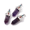 Natural Amethyst Big Pointed Pendants G-I342-01P-02-1