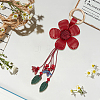 Leather and Alloy Keychain HJEW-WH20022-04B-11-7