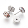 304 Stainless Steel Ear Fake Plugs Gauges EJEW-L207-P13-2