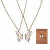 2Pcs Matching Butterfly Pendant Necklaces Set JN1033D-1-1