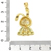 Rack Plating Brass Micro Pave Cubic Zirconia Pendants KK-S380-38D-G-3