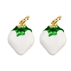Brass Enamel Fruit Pendants KK-I377-04G-A-2