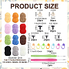 12 Skeins 12 Colors Chenille Yarns YCOR-PH0001-01-2