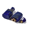 Natural Lapis Lazuli Faceted Perfume Bottle Pendants G-A026-11A-2