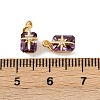 Brass Pave Cubic Zirconia Pendants KK-H078-33G-04-3