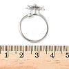 Brass Micro Pave Cubic Zirconia Rotating Cuff Rings for Women RJEW-C132-05P-2