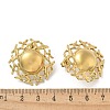 Ion Plating(IP) 304 Stainless Steel Flat Round Stud Earrings for Women EJEW-M089-05G-5