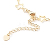 Brass Star Link Chain Anklets AJEW-AN00419-3