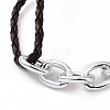 Fashion Braided Bracelets X-BJEW-JB00848-09-2