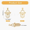 5Pcs Rack Plating Brass Micro Pave Cubic Zirconia Pendants ZIRC-SZ0003-76-7