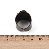 Brass with Natural Labradorite Cuff Rings RJEW-Z112-02R-01-5