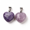 Natural Lepidolite/Purple Mica Stone Pendants G-I311-A11-1-3