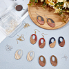 DIY Walnut Wooden Dangle Earring Making Kits DIY-OC0006-75-5