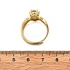 Brass Micro Pave Clear Cubic Zirconia Finger Rings for Women RJEW-U049-03G-5