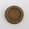 Vintage Alloy Brooch Cabochon Bezel Settings X-PALLOY-N0085-54AB-NF-1