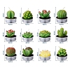 Cactus Paraffin Smokeless Candles DIY-G024-F-1