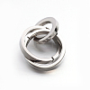 Non-Tarnish 304 Stainless Steel Interlocking Ring Pendants X-STAS-E090-90P-2