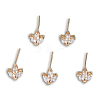 Brass Pave Clear Cubic Zirconia Stud Earring Findings LS-X-KK-N235-041-2