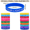 20Pcs 20 Style Motivational Quotes Silicone Cord Bracelets Wristbands BJEW-WH0020-51A-2