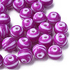 Opaque Striped Acrylic Beads LS-MACR-S373-27A-02-3