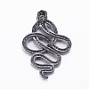 Brass Micro Pave Cubic Zirconia Pendants ZIRC-E135-42B-2