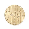 Texture Theme Roung Brass Stamp Head LS-AJEW-M036-06H-G-2